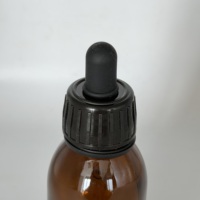 Bouchon compte-gouttes noir inviolable 28/410 avec pipette graduée en verre pour flacon de sirop