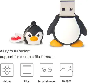 Gitra Animals Usb Flash Drives 2.0 Pen Drives 64gb 128gb Pvc Cartoon Penguin Usb Flash Memorias 3.0 Usb Stick Gifts For Zoo