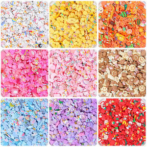 100 pièces de perles en silicone PVC faites à la main, motifs de dessins animés, résine mixte, crème, pour la décoration de coques de téléphone, pinces à cheveux et accessoires pour la fabrication de bijoux - Product Image 5