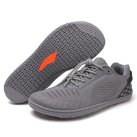 Chaussures décontractées pour la marche pieds nus, légères, respirantes, en mesh, lacets élastiques, coupe large, semelle flexible, baskets de fitness pour hommes