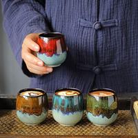 Tasse à espresso en céramique de 80 ml avec glaçure de four, créative, petite, sans anse, pour dégustation de café, thé, liqueur, avec fonction de maintien de la chaleur