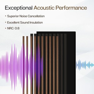 แผ่นอะคูสติกไม้และเอ็มดีเอฟพร้อมดีไซน์แบบจำลองสามมิติสำหรับโรงแรมและห้องนั่งเล่น-ผนังไม้ระแนงแบบโมเดิร์นสำหรับตกแต่งพื้นหลังสำนักงาน - Product Image 4