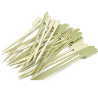 Brochettes jetables en bambou naturel Teppo, forme de balle de golf, avec manche, pour barbecue