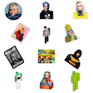 50 Pegatinas de <span class=keywords><strong>Billie</strong></span> Eilish, Resistentes al Agua, para Maletas, Laptops, Guitarras, Patinetas, Juguetes, Adhesivos Bonitos - Product Image 5