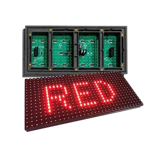 Module d'écran numérique LED extérieur P10 à tension constante DIP, module d'affichage publicitaire défilant, couleur rouge