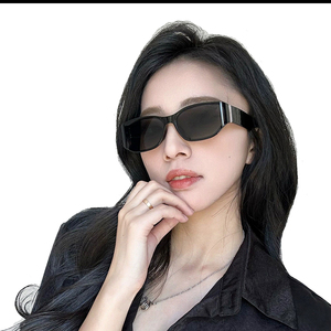 แว่นกันแดดทรงแคทอายสีเบจเต็มขอบ UV400 น้ำหนักเบาสไตล์ลำลองสำหรับผู้ใหญ่ - Product Image 2