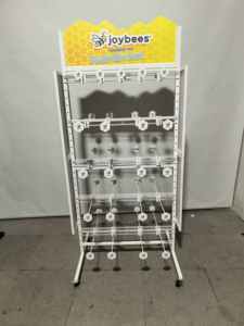 Appendere <span class=keywords><strong>abbigliamento</strong></span> con ganci ruote in metallo Display Stand su due lati su misura bianco moderno e classico ripiano multiplo - Product Image 2