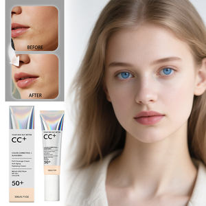 Crème CC longue tenue SPF 50+ à marque privée, imperméable, correcteur professionnel, éclaircissant et unifiant le teint, sans produits chimiques - Product Image 3