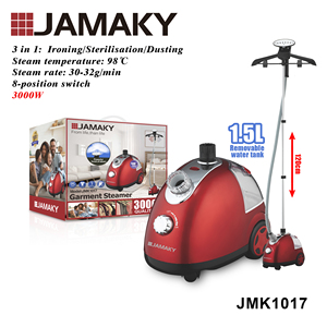 Défroisseur vapeur JAMAKY 3000W - Réservoir de 1500 ml, vapeur de 32 g/min, perche réglable, pour vêtements/maison - Product Image 2