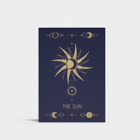 Carnet A5 à couverture rigide en tissu, logo personnalisé, esthétique céleste Lune et Soleil, agenda quotidien et planificateur d'événements