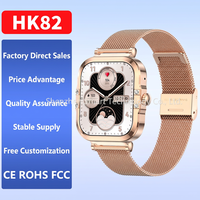 Montre connectée 1,75 pouce AMOLED, appels Bluetooth, NFC, moniteur de fréquence cardiaque, tension artérielle, SpO2, portable