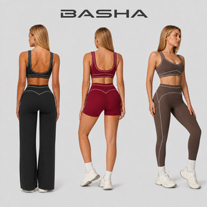 Großhandel Sport-BH & Shorts Set, ausgestellte Leggings, Nude Feel, gebürstetes Gym-Set, Tanktop und Hose, Damen 2-teiliges Yoga-Set - Product Image 1