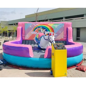 Carnival Amusement Mechanical Bull Ride Rodeo Inflatable Mechanical Unicorn Bull Ride