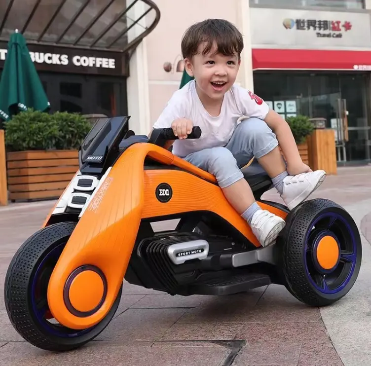 Children's electric toy car technology style double driving electric motorcycle children's toy