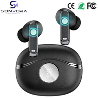 Écouteurs sans fil TWS revêtus de cuir YXG-12 avec affichage de la batterie, qualité sonore stéréo HlFl exceptionnelle pour les amateurs de musique