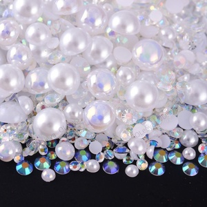 Oleeya Wholesale Packs Mix Resin Rhinestone Pearls Clothing Decorations <b>Glitter</b> <b>Nail</b> Gems Glue on Flatback Decorations <b>for</b> DIY - Product Image 3