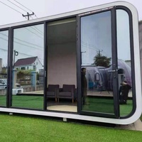 Maison conteneur d'appartement de luxe moderne en structure acier, facilement déplaçable, préfabriquée pour chambre, école, bureau, magasin