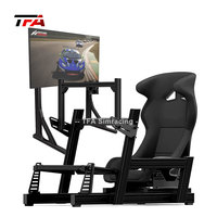 Simulateur profil aluminium volant personnalisé Cockpit simulateur de jeu de conduite superbe Cockpit avec vraie chaise course
