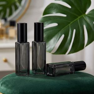 Venta al por Mayor de Botellas de Perfume Vacías con Atomizador, de Vidrio Negro Rectangular, de 5ml, 10ml y 20ml, con Tapón Atomizador, en Varios Tamaños, con Caja de Cartón Gratis - Product Image 1
