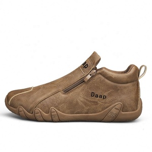 Chaussures pour hommes en cuir décontractées, tendance printemps, imperméables et antidérapantes, à bout large, personnalisées en gros - Product Image 2