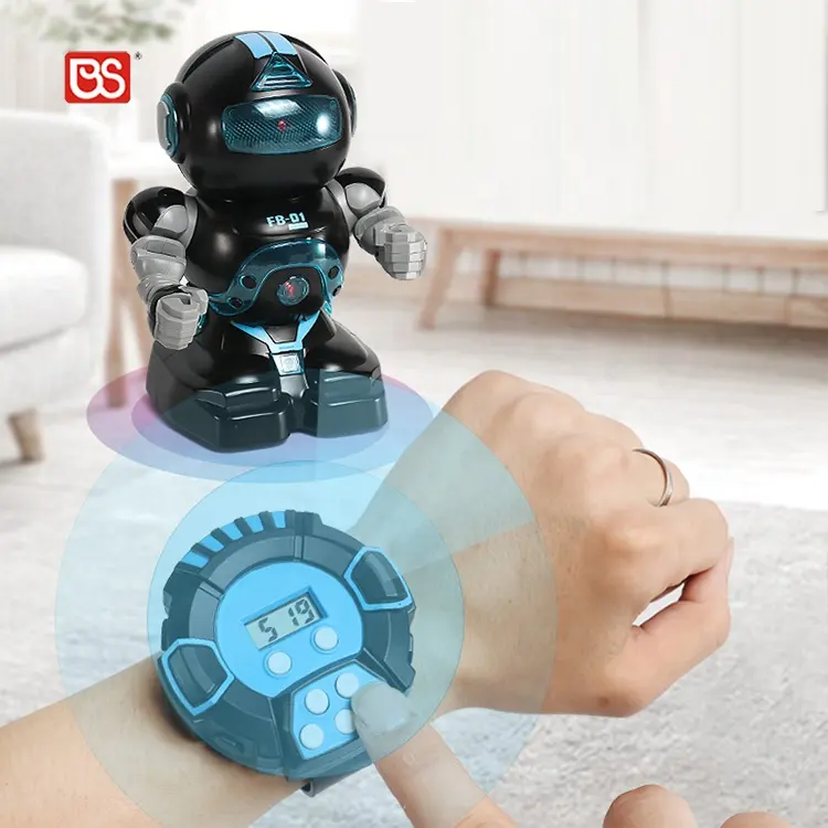 BS Toy Smart Watch Remote Control Robot Singing And Dancing Action RC Emo Robot Stem Player With LED Light And Music