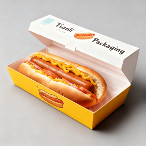 Özelleştirilmiş sıcak satış <span class=keywords><strong>Hot</strong></span> <span class=keywords><strong>Dog</strong></span> beyaz Kraft kağıt kutu tasfiye gıda sandviç konteynerler kutusu <span class=keywords><strong>Hot</strong></span> <span class=keywords><strong>Dog</strong></span> ambalaj kutuları - Product Image 3