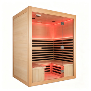 Salle de <span class=keywords><strong>sauna</strong></span> pour 2 personnes avec chauffage à spectre complet, pour une perspiration profonde et un soulagement du stress, options personnalisables - Product Image 2