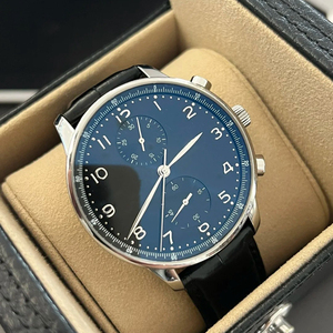 Retro men's luxury <b>chronograph</b> genuine leather <b>automatic</b> 5A quality elegant designer style mechanical watch - Product Image 4