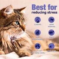 Kit de démarrage optimal 60 jours pour chats : diffuseur de phéromones apaisant 48 ml avec huile de vanille, aide à réduire les signes de stress chez les chatons