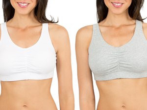 Women's Plus Size Reversible Seamless Four-Way <b>Stretch</b> Halter Neck Ruched Sports <b>Bra</b> Sleeveless Cropped Breathable Yoga Front - Product Image 3