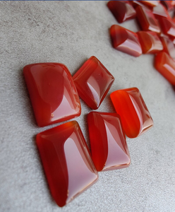 Ónix Rojo Natural en Forma Rectangular de 12x16 mm, Cabujón de Piedra Preciosa con Reverso Plano, Adecuado para Anillos, Collares, Fabricación de Joyas, Pulseras - Product Image 5