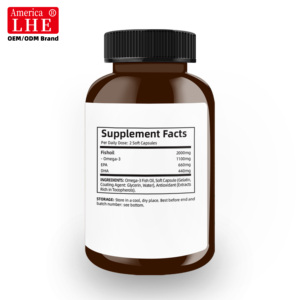 Fabricante de Suplementos de Aceite de Pescado Omega 3 Nutracéutico para la Salud del Corazón y las Articulaciones en Adultos, Cápsulas Blandas de Aceite de Pescado Omega 3 de 2000 mg - Product Image 6