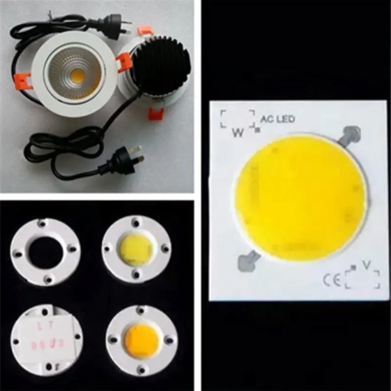 3W 5w 7w 10w blanc chaud blanc pur led cob encastré module downlight spot réglable dimmable sans conducteur downlight