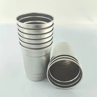 Vasos de Metal de Aluminio Color Plata con Logotipo de Marca Personalizado, 100% Reciclados, Estándar GRS, para Bebidas