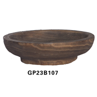 Bol décoratif rustique en bois artisanal, plateau central en bois naturel pour table basse, étagère et décoration intérieure