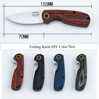 Drop Shipping Mini couteau pliant en acier inoxydable couteau de poche de survie en plein air auto-défense EDC Camping manche en bois