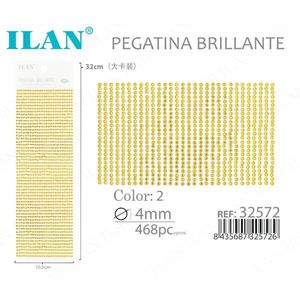 Ilan Adesivi Brillanti 4mm Gialli con Strass, Confezione Grande da 468 Pezzi - Product Image 3