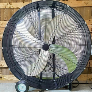 Ventilateur de refroidissement à air cylindrique en métal de 48 pouces, à quatre pales courbées, portable, 3 options, pour usage extérieur, domestique, garage, hôtel - Product Image 4