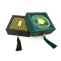 Boîte à bijoux carrée Fandiji de luxe, style chinois, emballage de présentation très demandé avec pochette décorative, boîtes à bracelets en stock