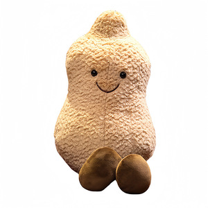 EZBABY Good Things Peanut Fun Persimmon Doll Cuscino Peluche a Forma di Cartone Animato con Ciondolo - Product Image 5