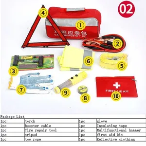 Kit d'urgence pour voiture, Kit de sécurité routière, sac d'assistance routière, offre spéciale