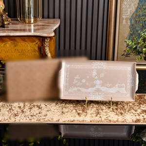 Wholesale Square Ceramic Plate Set of 2 Pieces-New Design for Wedding Tableware <b>Dinnerware</b> Gift - Product Image 4