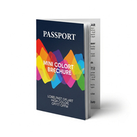 XJY Mini livret/brochure de dépliant polychrome imprimé offset avec matériel en carton Taille du passeport