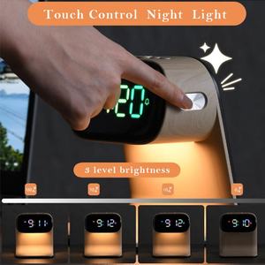 Lámpara de Escritorio Inalámbrica con Cargador, Reloj, Atenuación Táctil, Material ABS, Modelo <span class=keywords><strong>A40PRO</strong></span>, Luz Nocturna para Lectura en el Dormitorio, Venta al por Mayor - Product Image 3