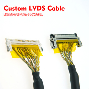 Câble de conversion blindé LVDS personnalisé FX15S 51 broches vers FI-X30HL pour équipement d'imagerie médicale et moniteur tactile - Product Image 1