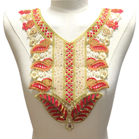 Collier brodé coloré, corsage perlé, faux col brodé, col ajouré, applique en dentelle soluble dans l'eau