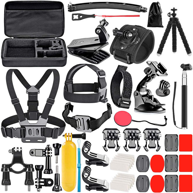 50 in 1 Action Sports Camera Accessories Kit Compatible with Go Pro 10 9 8 7 6 5 4 Go Pro AKASO Campark Xtu Exprotrek
