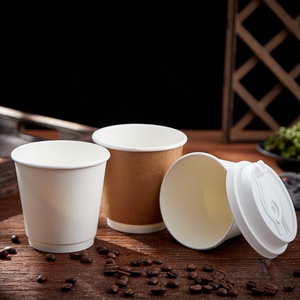 Plain Cup Cafe Coffee Paper Cups For Hot Drinks Double Wall Plain Cup Cafe Coffee Paper Cups For Hot Drinks Double Wall