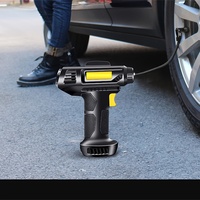 Bomba de compresor de aire de neumáticos con pantalla digital inteligente de mano de 120W, bomba de inflado de neumáticos de coche portátil inalámbrica para bicicleta