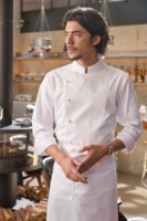 Professioneel heren chef-kok uniform voor restaurant, hotel, keukenpersoneel, horeca, dagelijkse werkkleding